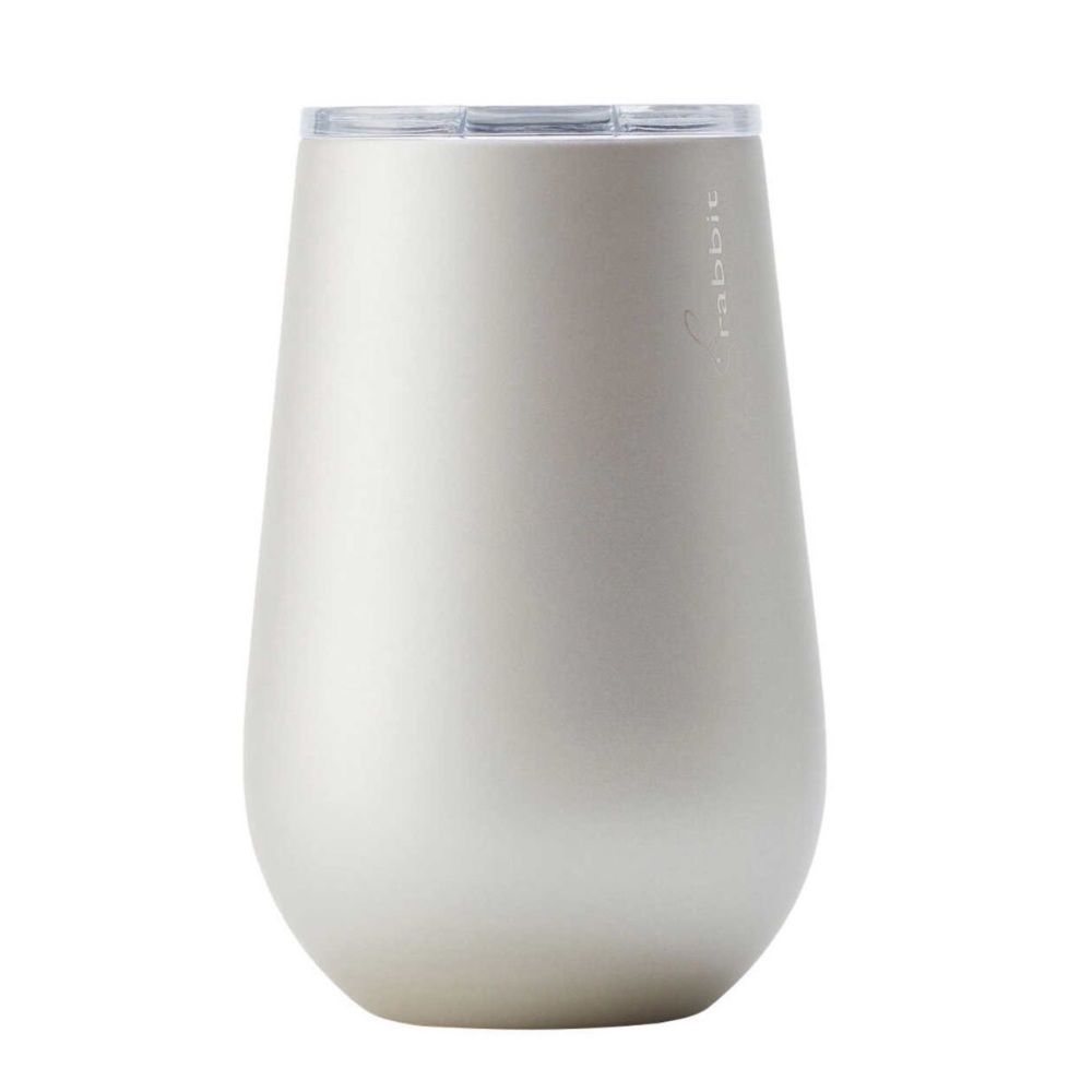 NWOT RABBIT 12oz. Double Wall Hot Cold Stainless Steel Wine Beverage Tumbler Mug